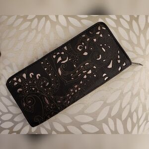 PATRICIA NASH Long Leather Zip Around Wallet NWT